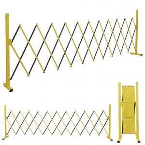 Barri&egrave;re En Aluminium Hwc-B34, Barri&egrave;re Extensible, Barri&egrave;re De Protection Extensible, 103 X 35-300 CmJaune-Noir - Neuf