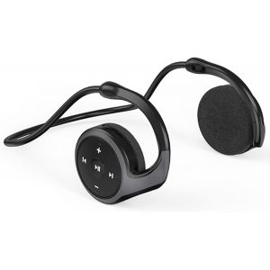 Casque de sport Bluetooth 5.0 supra-auriculaire, prend en charge la carte TF et la radio FM, CVC8.0 antibruit, 12 heures de lecture pour la course &agrave; pied, le v&eacute;lo, la salle de sport - Neuf