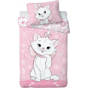 Ulteronixshop-Housse De Couette B&eacute;b&eacute; 100x135 Cm Marie Les Aristochats Et Taie D'oreiller 40x60 Cm | Parure De Lit Bebe Id&eacute;al Lit De 60x120 Cm Jusqu'&agrave; 70x140 Cm| Linge De Lit Pour Les Tout Petits 100% - Neuf
