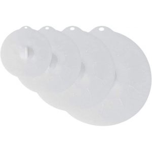 Kalanka-Ventouse Couvercle Silicone Pour Bol Casserole Po&ecirc;le Assiette,&Eacute;co Couvercle En Silicone Cuisine Cuisson,Lot De 4,Couvercle Universel Hermetique Garder Les Alimentaire Fraicheur,R&eacute;utilisables, - Neuf