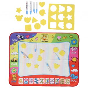 Tapis de dessin a l'eau, peinture, graffiti, couverture avec stylos, jouets educatifs 6606 - Neuf