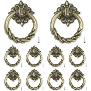 10 Pièces de Porte Poignée de Porte Poignée de Tiroir Tiroir à Poignée de Bronze du Cabinet Poignée de Meubles de Cuisine Meuble Tiroir Porte - Neuf