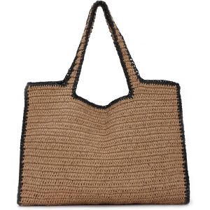 Femmes Grandes paille Fourre-tout Sac &agrave; main tiss&eacute; Plage d'&eacute;t&eacute; Sac &agrave; bandouli&egrave;re Chic Casual Voyage Sacs de vacances - Neuf