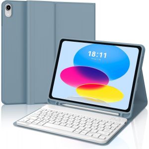 Clavier avec Touchpad pour iPad A16 11 EME Generation 2025/10eme Generation 10.9 Pouces 2022, AZERTY Clavier Bluetooth avec Pav&eacute; Tactile et Porte-Crayon pour iPad A16 11/10.9 Pouces, Rouge - Neuf