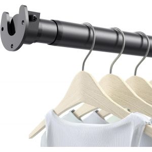 Ulteronixshop-Barres de Penderie pour Suspendre les V&ecirc;tements, Tringle Penderie Robuste et R&eacute;glable en Continu de 43 &agrave; 135 cm, Tringle Dressing en M&eacute;tal de 3,3 cm de Diam&egrave;tre pour Armoires, Buanderie - Neuf