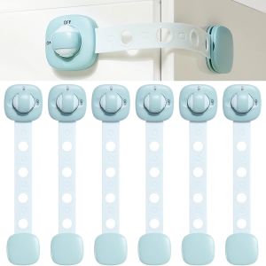 Bébé Armoire Bloc, 6 Pcs Porte De Placard S'arrête Réglable Verrouillage De Sécurité Pour Enfants Pour Les Tiroirs, Les Armoires, D'un Réfrigérateur, Verrouillage De Sécurité Pour Enfants - Neuf