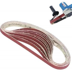Bande Abrasive 9 X 533 Mm, Ensemble De Bandes Abrasives, Ensemble De Bandes Abrasives, Pour Ponceuses À Bande, Métal, Bois, Polissage, Pour 40/60/80/100/120/150/180 Grains - Neuf