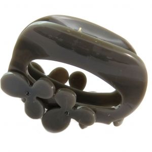 Promotion ! Pince Crabe Créateur 'arégonde' Gris Taupe (Fleur) - 60x45 Mm - Neuf