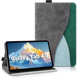 NAERYUT-Étui Coque Compatible Avec Samsung Galaxy Tab A9 Sm-X110/Sm-X115 2023 8.7 Pouces,Housse De Protection Avec Fonction Support Coque Tablette Samsung Tab A9 (Gris Foncé) - Neuf