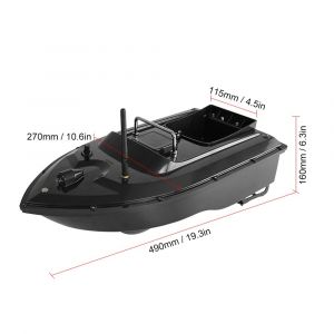 Bateau à appâts RC avec télécommande sans fil de 500M, équipement de pêche pour bateau à appâts, charge de 1.5KG, feeder de pêche - Neuf
