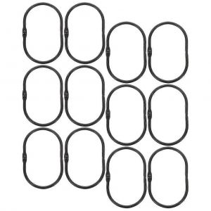12 pcs crochets ouverts pour rideau de douche crochet facile à nettoyer anneaux mousqueton crochets de fermeture ovale accessoires salle de bain flexible pour - Neuf