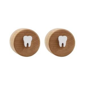 Tooth Fairy Box Baby Tooth Box Fairy Keepsake Box Wooden Souvenir Dropped Tooth Cute Lost Tooth Hol - Neuf