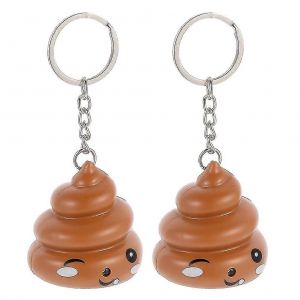 2pcs Caca En Forme De Porte-Clés Pendentifs Lumineux Roman Porte-Clés Sac À Main Suspendu Décor - Neuf