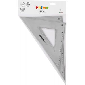 KALANKA-- Set de 2 Équerres 45°/35 cm et 60°/35 cm Antireflet pour dessin Technique, Équerre de Papeterie Résistante avec Bord Règle, Matériel Scolaire de Qualité, Pochette Antirayures pour Protectio - Neuf