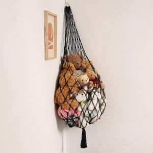 Filet D'angle Suspendu Pour Ranger Les Peluches, Présentoir À Jouets En Macramé, Support Pour Peluches, Décoration De Chambre D'enfant - Neuf