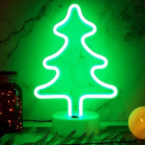 Arbre de no&euml;l de la Lumi&egrave;re au N&eacute;on N&eacute;on &agrave; LED de Lumi&egrave;re de D&eacute;coration de No&euml;l USB/Aliment&eacute; par Batterie, Arbre de No&euml;l, Lumi&egrave;res de No&euml;l, Centres de table pour la Table de No&euml;l, D&eacute;corations d'Arbr - Neuf