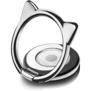 Chat De Téléphone De Support De La Bague, 3mm Ultra Mince Anneau De Doigt Titulaire De La Rotation De 360 Degrés De La Sonnerie Du Téléphone Stand Smartphone Universel De Téléphone De Support De La Bague - Neuf