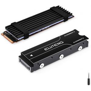 M.2 Heatsink for 2280 M.2 SSD,Double Sided Heatsink,Includes Thermal Pad,NVMe NGFF Aluminum Heatsink for PC/PS5, - Neuf
