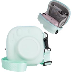 EVA Hard Storage Case Widely Compatible with Fujifilm Instax Mini 12/11/9/8/SE/7+/40,mint green,Instant Camera Storage Case - Neuf
