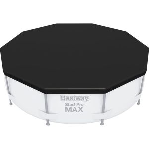B&acirc;che 4 saisons 305 cm pour piscine hors sol Steel Pro&iquest; ronde diam&egrave;tre 305 cm, Noir - Neuf