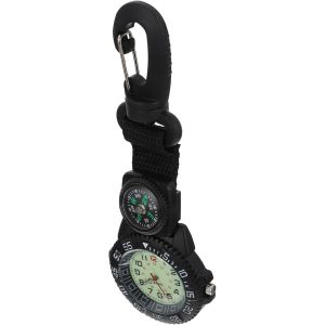 Montre De Poche De Sport Adaptateur De Fil Épais Convertisseur Extérieur Adaptateur D'ampoule Ameublement Décoration Montre Clip D'alpinisme Montre Suspendue Routard Nylon Black - Neuf