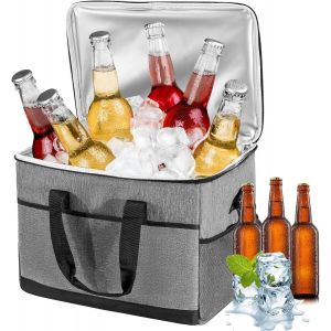 ASFASFq-GLANXY Grand sac isotherme pliable 37 l | Sac à glace | Sac isotherme | Sac de pique-nique | Sac à déjeuner | Sac de maintien au chaud | Camping / BBQ / bureau / pique-nique / travail | Imper - Neuf