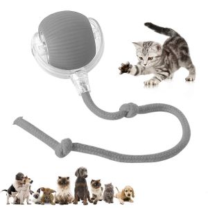 Roulement &Agrave; Billes Interactive Chien Et Chat, Jouet, 360&deg; Automatique &Agrave; Roulement &Agrave; Billes Pour Les Animaux De Compagnie, Couleur Gris, Rapide De Roulement De Conception - Neuf