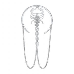 Scorpion Arm Bracelet Open Band Tassels For Women Gift Cuff Armlet Silver - Neuf
