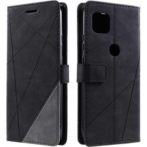 Kal-Coque Pour Moto G 5g, Etui En Cuir Pu Portefeuille Housse Fermeture Magnétique Und Flip Pour Moto G 5g, Avec Fermeture Magnétique, Noir - Neuf