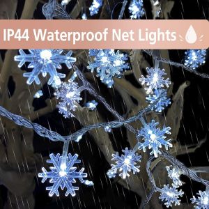 Guirlande Lumineuse De Noël À 80 Led, 9,7 M, 8 Modes, Étanche, Pour Décoration De Noël, Sapin, Nouvel An (Blanc Chaud) - Neuf