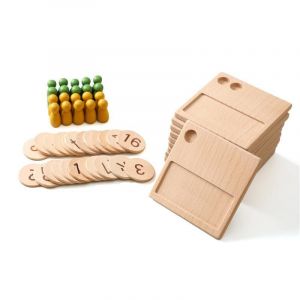 Montessori Jouets en Bois, Jouets Éducatifs, Jeux en Bois, Jeux Montessori, le Nombre de Jeu avec Sac de Rangement, d'Activité et de Développement des Jouets pour les 3, 4, 5, 6 Ans Garçons et Filles - Neuf
