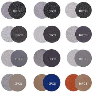 120 Pcs 3 Pouces Tampon De Polissage De Papier De Verre,Accessoire De Meuleuse D'établi - Neuf