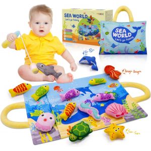 ERYI-Jouets Enfants Montessori Pour Enfants 2 Ans, Jouets Enfants 3 Ans De P&ecirc;che, Jouet Pr&eacute;scolaires Pour 1,2,3,4 Ans, Jouet Sensoriels De Forme De Couleur, Cadeaux D'Anniversaire Pour B&eacute;b&eacute;s - Neuf