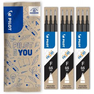 KALANKA-- Lot de 3 &eacute;tuis de 3 recharges FriXion pour stylo effa&ccedil;able. Compatibles FriXion Ball et FriXion Ball Clicker - Noir - Pointe Fine - Neuf