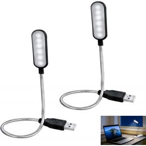 Kalanka-2 Pi&egrave;ces Lampe Led Usb Flexible, Lampe Usb Dimmable, Lampe Usb Flexible 6 Led &Agrave; Col De Cygne, &Eacute;clairage Ordinateur Et Lecture, Usb Lumi&egrave;re Douce Pour Pc, Mac, Powerbank, Tv Usb, Faible Consom - Neuf