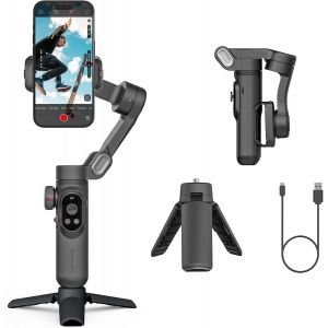 lbgwp60-Stabilisateur À Cardan Pour Smartphone, Écran Oled, Cardan 3 Axes, Kit De Vlogging, Contrôle Gestuel, Suivi Du Vi , Charge Magnétique, Pour Android Et Iphone ¿ Smart X Pro - Neuf