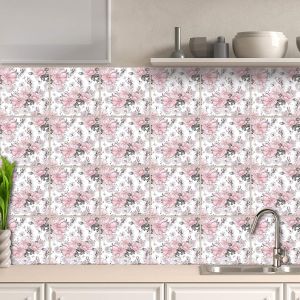 Eryi-32 X Feuilles Mural Stickers Carrelage 2d Imperméables Carreau De Ciment Adhesif, Autocollants Carreaux Dosseret Pour Cuisine, Salle De Bain La Décoration À La Maison / 15 X 15 Cm / T1042 - Neuf