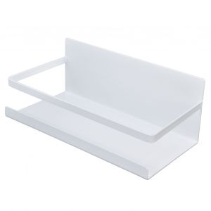 Hjlian Etagere De Cuisine Magnetique A Un Seul Niveau Pour Le Rangement Des Epices, Gain De Place, En Fer, Blanc - Neuf
