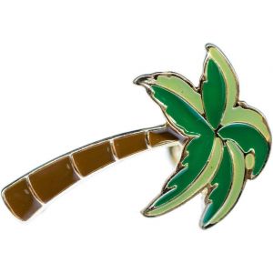 Kal-Palmier Broche M&eacute;tal Vacances Cara&iuml;bes &Eacute;t&eacute; Tropical Pacific Arbre - Main Bijoux &Agrave; La Mode Pin I Bouton Pins - Neuf