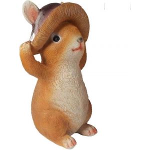 Statue de lapin de Pâques résine fait à la main lapin statue figurine ornement sculpture parfait pour bureau déco - Neuf