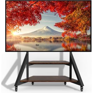 Ulteronixshop-Support TV sur Pied avec roulettes: Meuble de T&eacute;l&eacute;vision de 65 &agrave; 100 Pouces pour T&eacute;l&eacute; &Eacute;cran LED OLED LCF Jusqu'&agrave; 100kg Support T&eacute;l&eacute;visateur Hauteur R&eacute;glable138-168cm Max VESA 800x600mm - Neuf