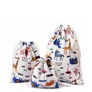 3 pcs sacs de rangement &agrave; cordon de serrage ensemble pour enfants Stuff Voyage Maison Accessoire Animal - Neuf