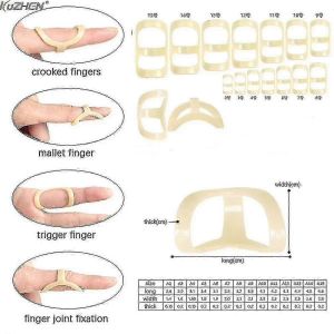 14pcs Attelle De Doigt Anneau Fixe Réglable Cassé Articulation Du Doigt Stabilisateur De Doigt Protecteur De Doigt Redressement De L'arthrite - Neuf