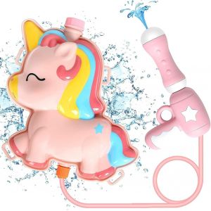 Kal-Pistolet À Eau Pour Enfants, Jouet Avec Réservoir D'eau De 2000 Ml, Jouet D'eau Pour L'été, La Plage, La Piscine, Jouet (Rose) - Neuf
