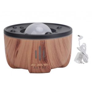 Humidificateur d'aromathérapie 300ml minuterie grain de bois diffuseur d'huiles essentielles humidificateur à brume fraîche pour chambre à coucher de bureau 100240V prise UE - Neuf