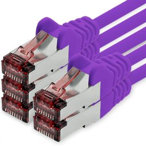 C&acirc;ble r&eacute;seau Cat.6 0,5 m violet-5 x c&acirc;ble Ethernet Lankabel Cat6 C&acirc;ble r&eacute;seau Lan Sftp Pimf patch cable 1000 Mbit s - Neuf
