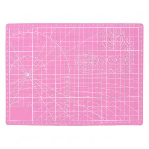 Tapis de decoupe A4 double face en PVC, grille auto-reparatrice, outil de bricolage pour etudiants (rose) - Neuf