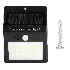 Hjlian Lampe De Jardin A 100 Led, Etanche, Rechargeable, Solaire, Avec Detecteur De Mouvement, Ideale Pour Une Cloture Ou Un Jardin - Neuf