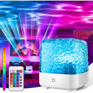 Projecteur De Galaxie Océan, Veilleuse Avec Télécommande, 30 Modes D'éclairage, 16 Couleurs, Lampe Boréale Rotative Progressive, Convient Pour La Chambre À Coucher - Neuf