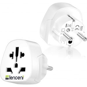 Eryi-2x Adaptateur Universel Vers France Fr Pour La Connexion D'appareils Étrangers, Par Ex. Uk Anglaise Angleterre, Usa Americaine, Chine, Australie, Japon, Italie, Suisse Etc. - Neuf